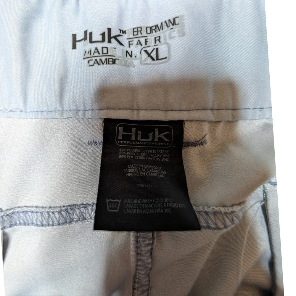 Huk Fishing Shorts Mens‎ XL Blue Camo Performance Stretch 6 Inseam Shorts